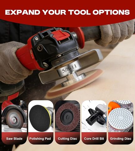 محول مثقاب زاوية، XLOCK إلى 5/8 بوصة - 11 خيط، تركيب سهل وسريع، محول طاحونة زاوية مناسب لمحولات مثقاب الماس وشفرات المنشار وأقراص التلميع in Kuwait