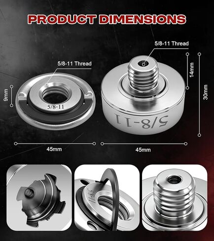 محول مثقاب زاوية، XLOCK إلى 5/8 بوصة - 11 خيط، تركيب سهل وسريع، محول طاحونة زاوية مناسب لمحولات مثقاب الماس وشفرات المنشار وأقراص التلميع in Kuwait