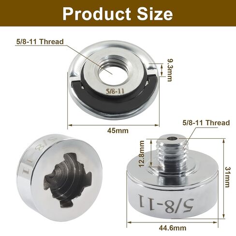 XLOCK to 5/8"-11 Thread Adapter Kit with Quick Change Nut - Stainless Steel Conversion Kit for Angle Grinders, Effortlessly Install Saw Blades & Polish Discs in Kuwait