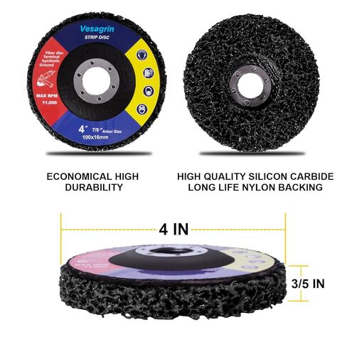 4 inch Stripping Discs Rust Remover Discs Remove Paint and Oxidation 5/8 inch Arbor Clean Discs Poly Strip Disc Angle Grinding Wheel - 6 Pack(Green) in Saudi Arabia
