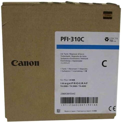 Genuine Canon Ink Tank PFI-310Y - Yellow 330ml - 2362C001AA in Kuwait