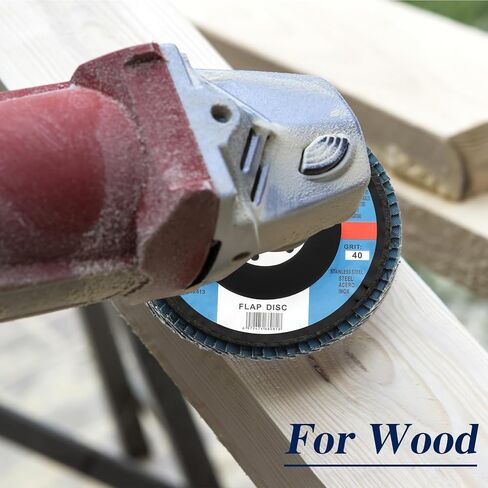 10 Pack Flap Discs 4 1/2 for Angle Grinder, 7/8" Grinding Wheel 40 Grit, Type 29 Zirconia Grinding Disc for Wood Metal Sanding in Kuwait