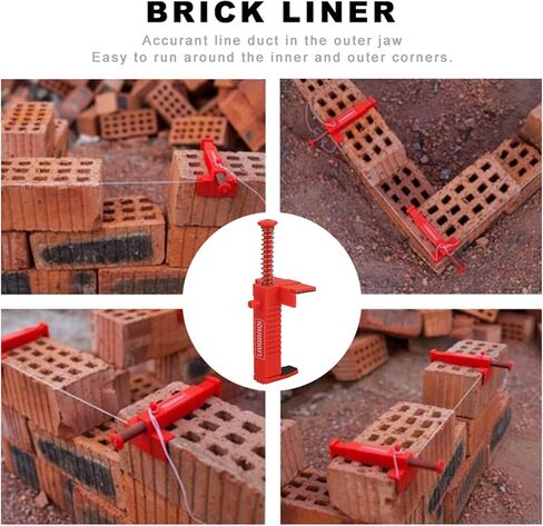 2 قطعة بطانة الطوب أدوات سباك التسوية أداة قياس ملحقات الأجهزة البلاستيك الأحمر (الأحمر كابل البناء بالطوب مجتذب) in Kuwait