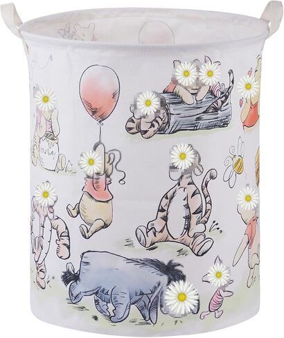 Bear Storage Basket, Nursery Large Hamper Canvas Laundry Basket Foldable With Waterproof Pe Coating,For Kids Boys And Girls, Bathroom, Bedroom, Clothes,Toy Bin in Kuwait