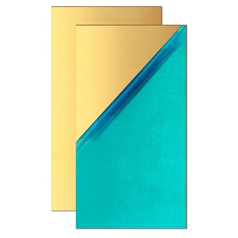 2 Pcs Brass Sheet,2" x 4",18 Gauge(1mm) Thickness, 99.9% Pure Brass Plate,for Engraving, Crafting, Jewelry in Kuwait