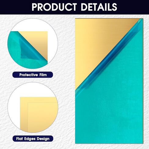 2 Pcs Brass Sheet,2" x 4",18 Gauge(1mm) Thickness, 99.9% Pure Brass Plate,for Engraving, Crafting, Jewelry in Kuwait