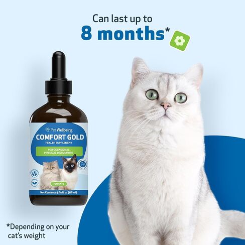 Pet Wellbeing Comfort Gold for Cats - Vet-Formulated - Supports Feline Physical Comfort - Natural Herbal Supplement 2 oz (59 ml) in Saudi Arabia