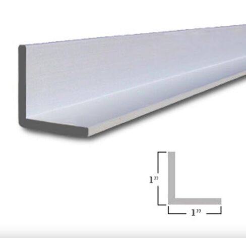 8' Long 1" x 1" Aluminum Angle 1/8" Thick 6061 Perfect for Brackets, Framing, Fabrication, Custom DIY Projects, & More in Kuwait