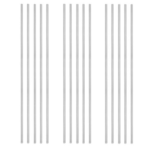 15 قطعة 6061-T6 قضبان مستديرة من الألومنيوم، Phioocx 1/8 بوصة (3 مم) × 12 بوصة قضبان عمود معدنية صلبة، قضبان ناعمة لنموذج الحرف اليدوية والصناعة وهوايات العمل المعدنية (3 × 305 مم) in Kuwait
