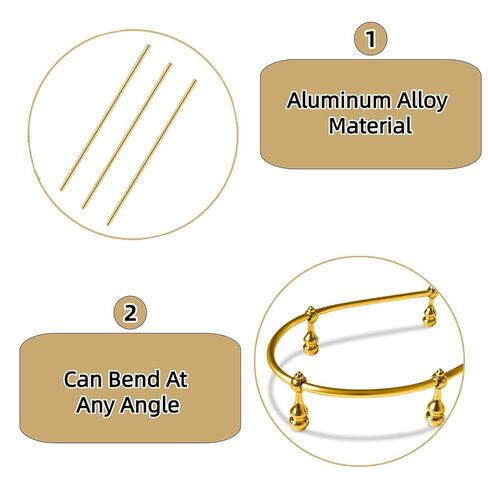 Gallery Rails for Shelves 3 Pcs 1/5" Diameter 11.8" Length Railing Rods Hardware for Glass Display Cabinet and Shelf Spindle Replacement in Saudi Arabia