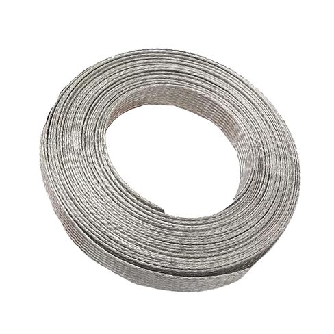 Tinned Copper Metal Braid Sleeving Expandable Ground Strap Shielding Cable Wire Protector Flexible Mesh for Signal and Power Wiring-4mm Wide-15ft in Kuwait