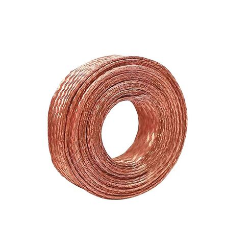 Flat Copper Braided Ground Strap Expandable Metal Sheath Shielding Sleeve Signal Wire Cable Shielded Flexible Mesh Protection-28mm 1meter in Kuwait