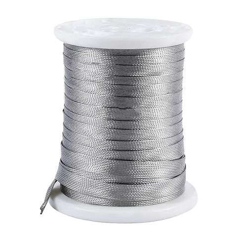 Tinned Copper Braided Ground Strap Flat Metal Mesh Shielding Sleeve Expandable Cable Sheathing for Signal Wire Interference Protection-16mm 1meter in Kuwait