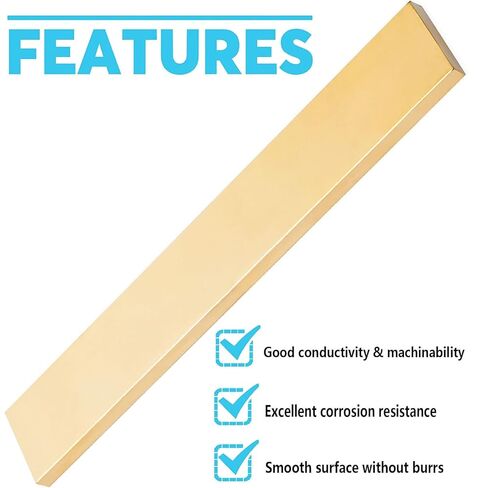 C360 Brass Flat Bar Stock 1/4" x 1"x 12" Knife Making Brass Bar Stock in Kuwait