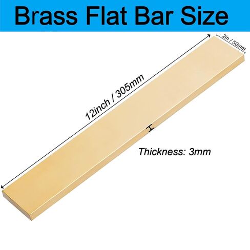 C360 Brass Flat Bar Stock 1/4" x 1"x 12" Knife Making Brass Bar Stock in Kuwait