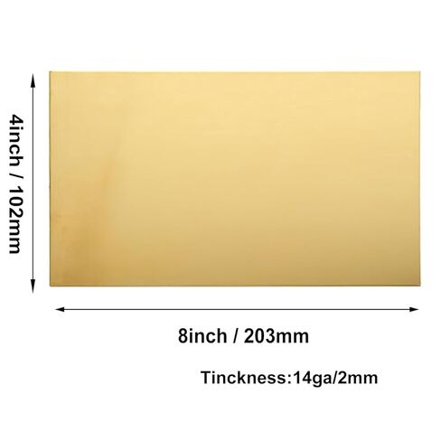 لوح نحاسي، 4 بوصة × 8 بوصة - 14 مقياس (2 مم)، بدون خدوش، طبقة واقية على كلا الجانبين in Kuwait