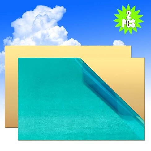 Brass Sheet,4" x 8" 1mm Thick (18 Gauge) Brass Plate,99.9% Pure Brass Metal for Engraving, Jewelry Making, DIY, Crafting, Electrical & Industrial Use (2 Pack) in Kuwait