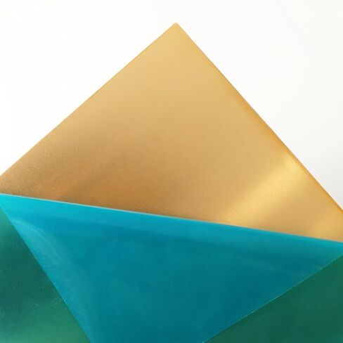 4PCS Brass Sheet, 4" x 4", 24 Gauge(0.5mm) Thickness, No Scratches, Film Attached Brass Plates in Kuwait