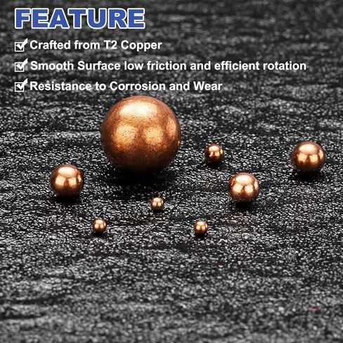 uxcell 1000 Pcs Bearing Balls, 0.8mm Diameter Precision Solid Copper Bearing Balls Pure Copper Spheres for Machinery, Automotive, and DIY (T2 Copper) in Saudi Arabia