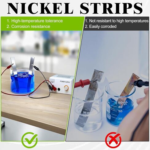 5 قطع من شرائط النيكل النقي، ورقة الأنود 0.04 × 1 × 6 بوصة طقم طلاء للطلاء الكهربائي وتجربة الطلاء بنفسك in Kuwait