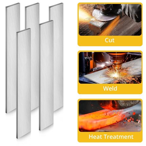 5 Pack 1095 Steel Flat Stock Bar,12" x 2" x 1/8" Perfect Knife Making Steel Barstock for Hobbyist and Professional Use,High Carbon Steel with Strict Quality Standards for DIY Knife Making in Saudi Arabia