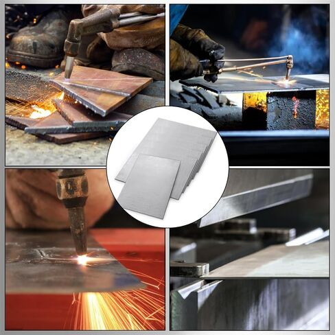 6 Pack 16 Gauge Steel Sheet, 12'' x 9'' Cold Rolled Mild Metal Plates for Crafting, 1.5mm Thick Weldable Carbon Steel Panels for Professional, Industrial, DIY Projects, Unpolished Finish in Saudi Arabia