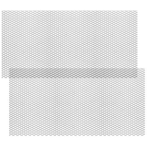 قطعتان من الصفائح المعدنية الموسعة الفولاذية المسطحة 48 × 24 بوصة، 11 ورقة شبكية فولاذية ملفوفة على البارد سميكة لشواء الشواء، صفائح معدنية مثقوبة شاشة شبكية للمدخنين ومشاريع DIY في الأماكن المغلقة والخارجية in Kuwait