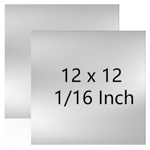 Rocaris 304 Stainless Steel Sheet, 12" X 12" X 1/8" Thickness Stainless Steel Plates Metal, 10 Gauge Metal Plates for Kichen, DIY Projects, Auto Repair, Brushed Silver Surface in Saudi Arabia