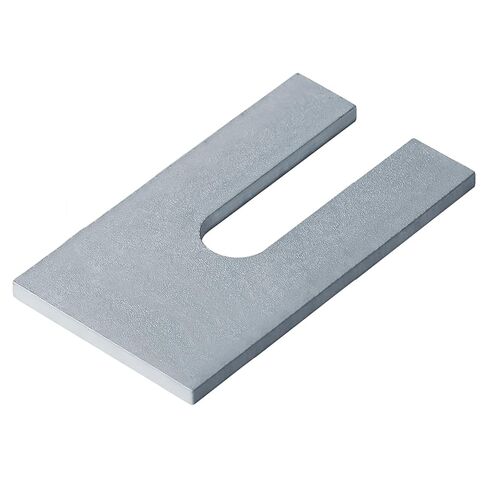 12 Pack 3" x 2" Steel Metal Flat Horseshoe Shim Washers for 3/4" Bolts, 1/8" Thick, Leveling Shims in Saudi Arabia