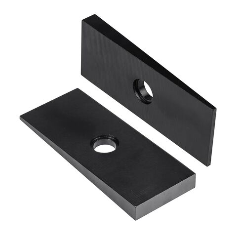 2PCS 2" Wide 4 Degree Steel Leaf Spring Shims, Universal Suspension Axle Shims for Leaf Springs and Lift Blocks, Black in Kuwait