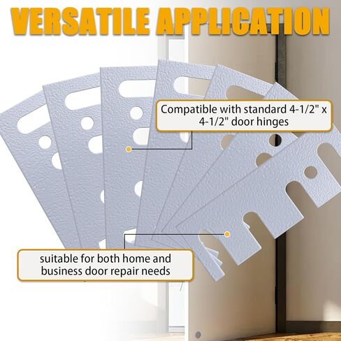 10 عبوات من المفصلات الفولاذية المطلية بطبقة نهائية من الحشوات لمجموعة إصلاح مفصلات الأبواب، 4-1/2 بوصة × 1-5/8 بوصة، 16 مقياس، لمسة نهائية رمادية in Kuwait