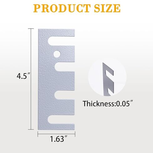 10 عبوات من المفصلات الفولاذية المطلية بطبقة نهائية من الحشوات لمجموعة إصلاح مفصلات الأبواب، 4-1/2 بوصة × 1-5/8 بوصة، 16 مقياس، لمسة نهائية رمادية in Kuwait