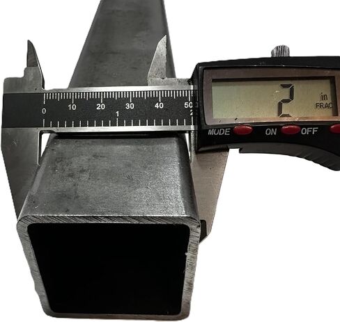 أنبوب مربع من الفولاذ الطري مقاس 2 × 2 بوصة - طول 72 بوصة (6 أقدام) - جدار سميك 1/8 بوصة (مقياس 11) in Saudi Arabia