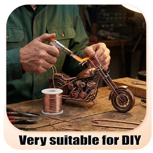 99.9% سلك نحاسي ناعم (12 مقياس، 2.05 مم)، 49.3 قدم / 15 متر، سلك نحاسي صلب بوزن 1 رطل أسلاك نحاسية نقية للزراعة الكهربائية والبستنة وصناعة المجوهرات والنباتات التي تصنعها بنفسك in Kuwait