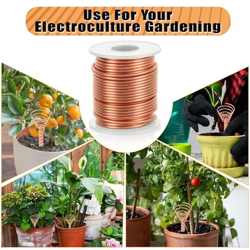 99.9% سلك نحاسي ناعم (12 مقياس، 2.05 مم)، 49.3 قدم / 15 متر، سلك نحاسي صلب بوزن 1 رطل أسلاك نحاسية نقية للزراعة الكهربائية والبستنة وصناعة المجوهرات والنباتات التي تصنعها بنفسك in Kuwait