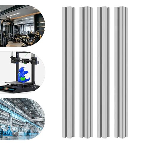 4 قطع من الألومنيوم 4040 T-Slot 0.5M فضي، إطار ألومنيوم مقذوف لمشاريع DIY، أقواس السكك الحديدية الصناعية T-Slot، 4040 بثق ألومنيوم لإطارات طاولة العمل، حوامل طابعة ثلاثية الأبعاد in Kuwait