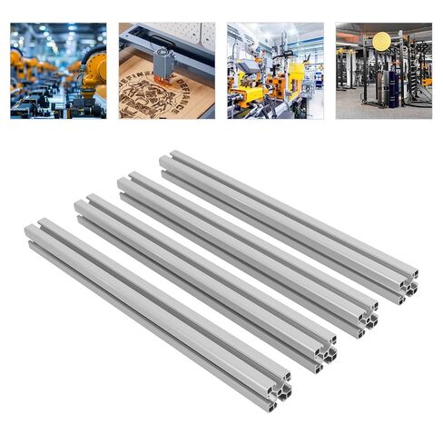 4 قطع من الألومنيوم 4040 T-Slot 0.5M فضي، إطار ألومنيوم مقذوف لمشاريع DIY، أقواس السكك الحديدية الصناعية T-Slot، 4040 بثق ألومنيوم لإطارات طاولة العمل، حوامل طابعة ثلاثية الأبعاد in Kuwait