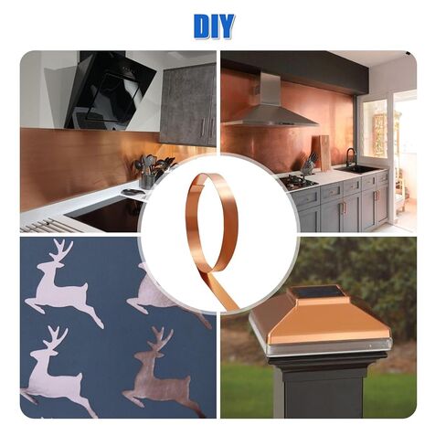 Copper Sheet Roll, 1000x25x1mm Copper Flashing Roll, 18 Gauge Thick Pure Copper Plate & Strip for Roofing, DIY Projects, House Repair, Crafts and Metal Working in Saudi Arabia