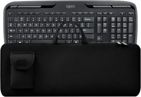 Keyboard Sleeve Mouse Travel Case for Logitech MK335 Wireless Keyboard Mouse Combo Neoprene Mouse Pouch and Cable Storage Bag (Silver) in Kuwait