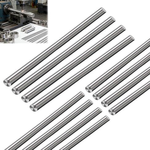 12PCS 3mm x 300mm 304 Stainless Steel Round Rod,Metal Rod Smooth Steel Rods,Solid Shaft Rods Bar for Industry,DIY Craft,Metal Working Hobbies in Kuwait