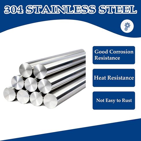12PCS 3mm x 300mm 304 Stainless Steel Round Rod,Metal Rod Smooth Steel Rods,Solid Shaft Rods Bar for Industry,DIY Craft,Metal Working Hobbies in Kuwait