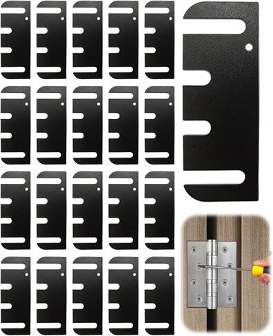 20PCS 4 Inch Door Hinge Shims, Universal Fit for 3.5" Hinges - Can Be Trimmed, 0.05 Inch Thickness in Kuwait