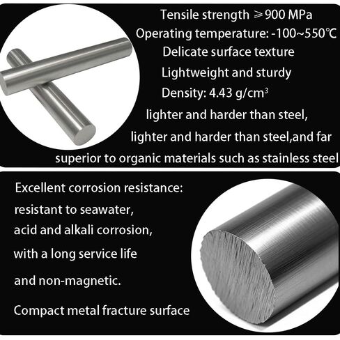 10 PCS 1/8" Dia(3mm) Titanium Rod,10"(250mm) Length GR5 Metal Titanium Round Rod for Remote Control Plane Cars Ship in Saudi Arabia