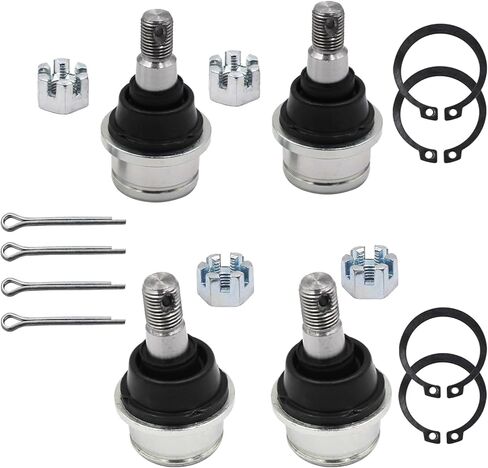 Ball Joint Kit Compatible with Rancher 350/420/400, Foreman 450/500, Rubicon 500, Rincon 650/680, Pioneer 500-1000 – Replaces OEM 51375-HP5-601 & 51355-HN0-A01 – Upper/Lower ATV Ball Joints in Kuwait