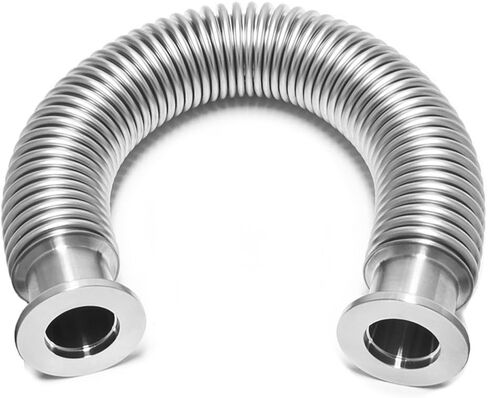 خرطوم المنفاخ المعدني KF-25، حجم الحافة ISO-KF NW-25، 304 من الفولاذ المقاوم للصدأ، أنبوب أنبوب منفاخ مموج مفرغ (1000 مم/39.37 بوصة) in Kuwait