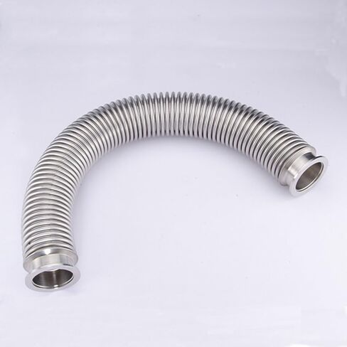 خرطوم المنفاخ المعدني KF-25، حجم الحافة ISO-KF NW-25، 304 من الفولاذ المقاوم للصدأ، أنبوب أنبوب منفاخ مموج مفرغ (1000 مم/39.37 بوصة) in Kuwait