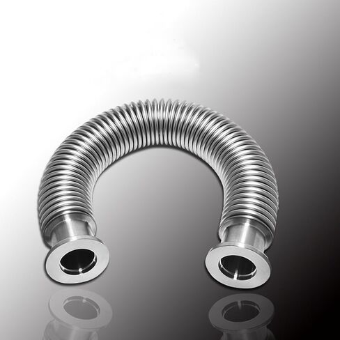 خرطوم المنفاخ المعدني KF-25، حجم الحافة ISO-KF NW-25، 304 من الفولاذ المقاوم للصدأ، أنبوب أنبوب منفاخ مموج مفرغ (1000 مم/39.37 بوصة) in Kuwait