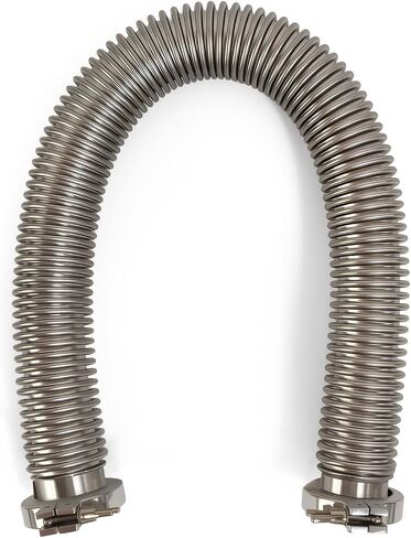 KF Stainless Steel 304 Vacuum Flexible Bellows Hose Vacuum Bellows + 2pcs KF aluminum vacuum clamp + 2 pcs KF centering ring (KF25 100mm) in Saudi Arabia