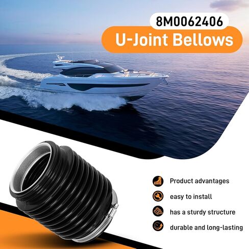 U-Joint Bellows Model 8M0062406 /Compatible with Mercruiser Bravo, Vazer Stern Drives and Blackhawk (1991 and Newer) /Stern Drive Replacement Parts in Kuwait