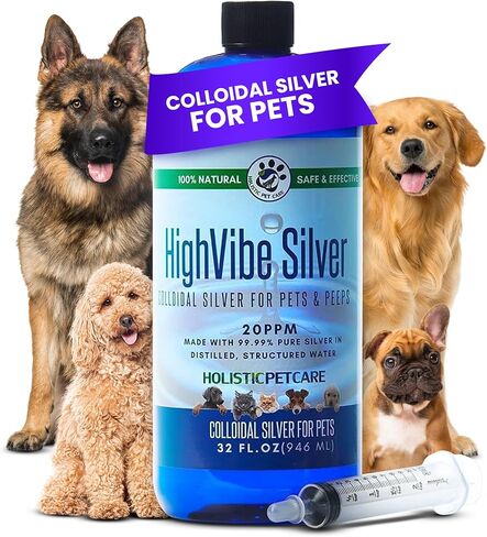 Colloidal Silver Spray for Dogs, Cats, Horses & Birds - 20 PPM Effective Wound Care, Hot Spot Treatment, Skin Relief & Immune Support - All-Natural Pet Silver Spray (16 Oz) in Kuwait